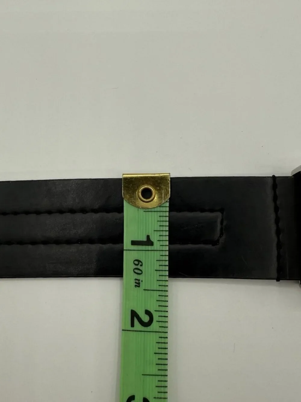 apt. 9 Men’s Black Leather Belt Sz M Silver-tone Metal